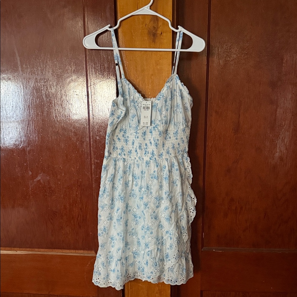 Hollister Light Blue Floral Mini Dress